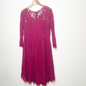 Torrid Women’s Red Lace Fit And Flare Dress Plus Size 14